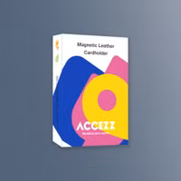 Accezz Magnetische Leren Wallet met standaard - Geschikt voor Apple Find My - Nightfall Blue