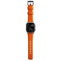 Nomad Rugged band FKM Apple Watch Series 1 t/m 11 / SE / Ultra (44/45/46/49 mm) - Zilver / Oranje