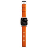 Nomad Rugged band FKM Apple Watch Series 1 t/m 10 / SE / Ultra (2) (44/45/46/49 mm) - Zilver/Oranje