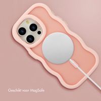 Selencia Wavy Backcover met MagSafe Apple iPhone 15 Pro - Soft Pink