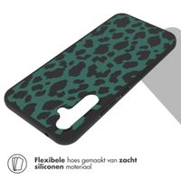 imoshion Design hoesje Samsung Galaxy A34 (5G) - Luipaard - Groen / Zwart