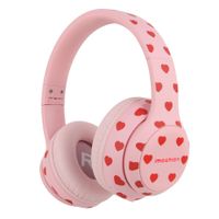 imoshion Draadloze Kinderkoptelefoon LED Light - Decibelbegrenzer - Met AUX kabel - Hartjes