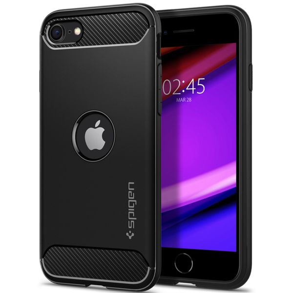 Spigen Rugged Armor Backcover Apple iPhone SE (2022 / 2020)