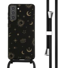 imoshion Siliconen design hoesje met koord Samsung Galaxy S21 Plus - Sky Black