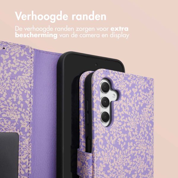 imoshion Design Bookcase Samsung Galaxy A54 (5G) - Purple White Flowers