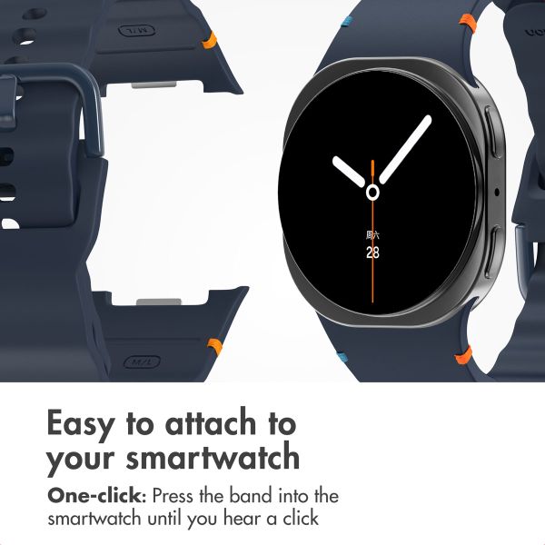 imoshion Wave Silicone Band Samsung Galaxy Watch 9 (40/44mm) / Watch 8 (40/44mm) / Classic (46mm) - Dark Blue