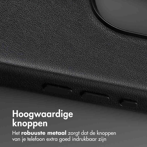 Accezz MagSafe Leather Backcover Apple iPhone 16 Pro - Onyx Black