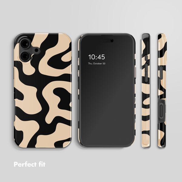 Selencia Vivid Back Cover Apple iPhone 16 - Art Wave Black