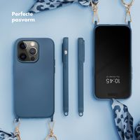 Selencia Backcover met luxe polskoord Apple iPhone 14 Pro - Blauw
