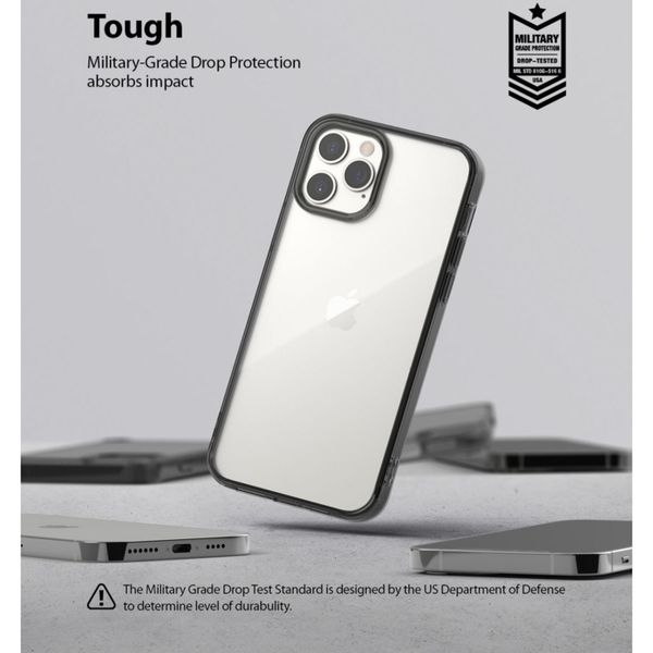 Ringke Fusion Backcover iPhone 12 (Pro) - Zwart