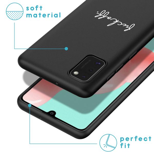 imoshion Design hoesje Samsung Galaxy A41 - Fuck Off - Zwart