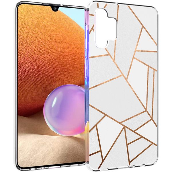 imoshion Design hoesje Samsung Galaxy A32 (4G) - Grafisch Koper / Wit