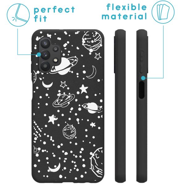 imoshion Design hoesje Samsung Galaxy A32 (5G) - Heelal - Wit