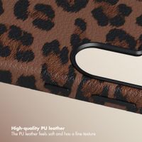 Selencia Sabi Back Cover Panther Print with MagSafe Samsung Galaxy S26 - Mocha Brown