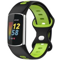 imoshion Siliconen sport bandje Fitbit Charge 5 / Charge 6 - Zwart / Groen