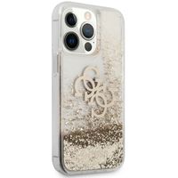 Guess 4G Logo Liquid Glitter Backcover iPhone 13 Pro - Gold