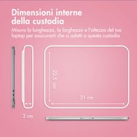 imoshion Laptop hoes 13 inch - Laptopsleeve met vak - Hot Pink
