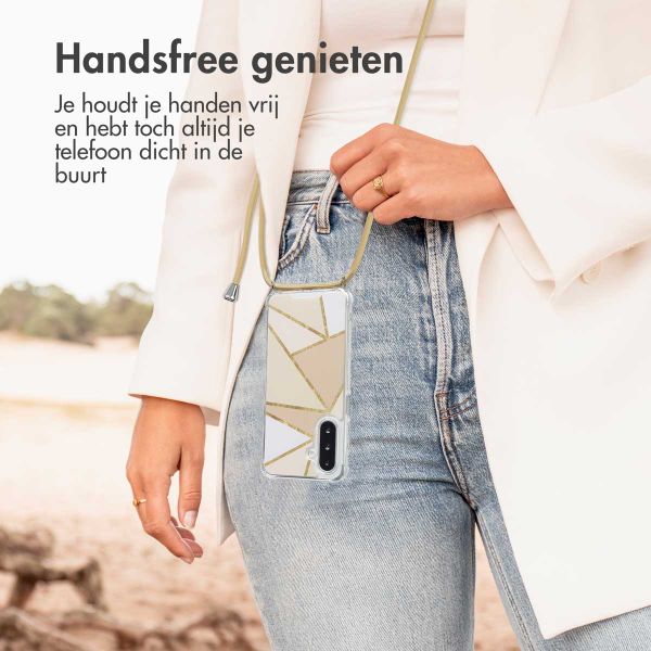 imoshion Design hoesje met koord Samsung Galaxy A26 - Beige Graphic