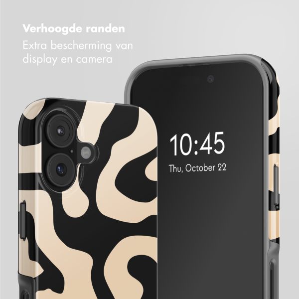 Selencia Vivid Backcover met MagSafe Apple iPhone 17 - Art Wave Black