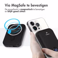 imoshion MagSafe Powerbank - 10.000 mAh - Draadloze powerbank - Zwart