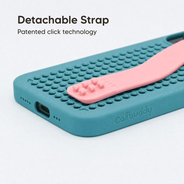 Callbuddy Hoesje met Strap Apple iPhone 17e / 16e / 15 / 14 / 13 - Miami Vice