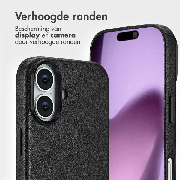 Accezz Leather Bookcase 2-in-1 met MagSafe Apple iPhone 17 - Onyx Black