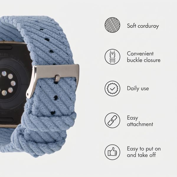 imoshion Corduroy strap Apple Watch | 38/40/41/42 mm - Light Blue