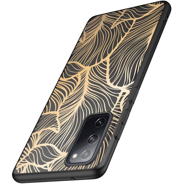 imoshion Design hoesje Samsung Galaxy S20 FE - Bladeren / Zwart