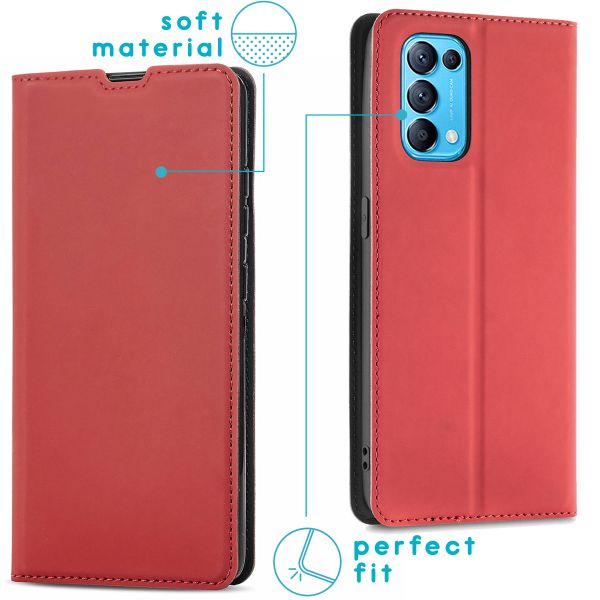 imoshion Slim Folio Bookcase Oppo Find X3 Lite - Rood