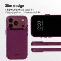 Accezz Leather Case with MagSafe Apple iPhone 18 Pro Max / 17 Pro Max - Heath Purple