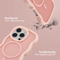 Selencia Wavy Backcover met MagSafe Apple iPhone 16 Pro - Soft Pink
