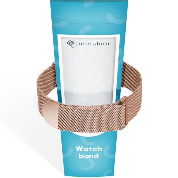 imoshion Milanees magnetisch bandje Apple Watch Series 1 - 11 / SE / Ultra (44/45/46/49 mm) - Maat M - Rosé Goud