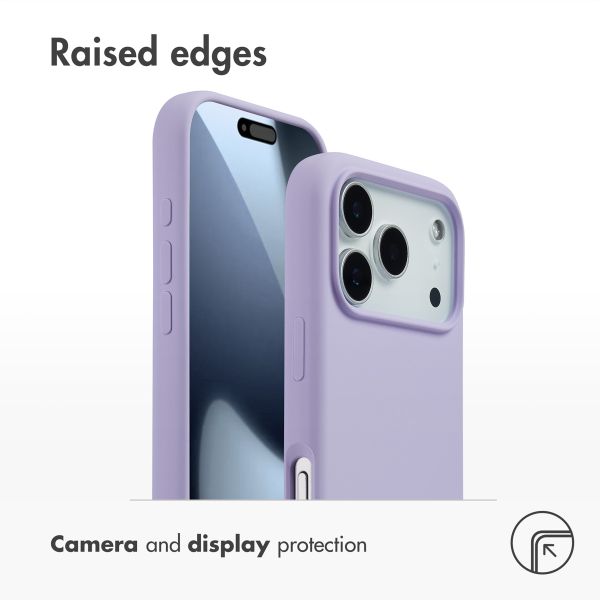 Accezz Liquid Silicone Back Cover with MagSafe Apple iPhone 17 Pro - Lavender Gray