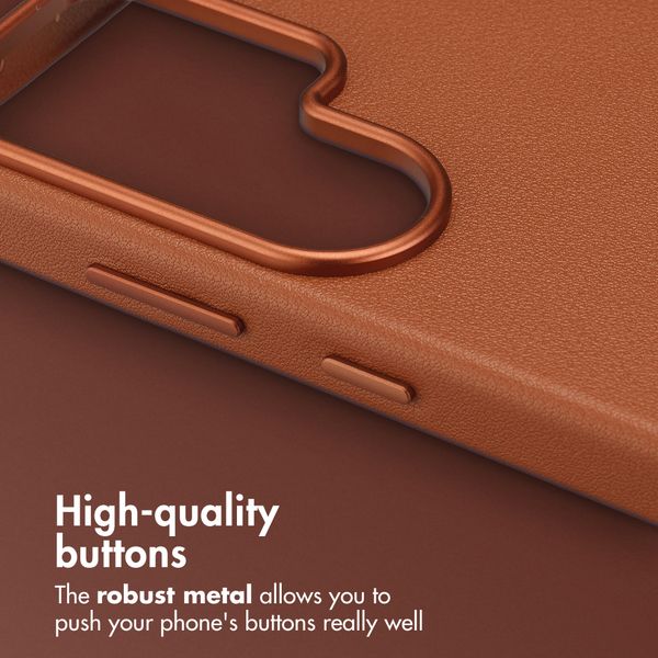 Accezz Leather Back Cover with MagSafe Samsung Galaxy S26 Ultra - Sienna Brown