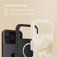 Selencia Vivid Backcover met MagSafe Apple iPhone 17 Pro - Golden Beige Marble