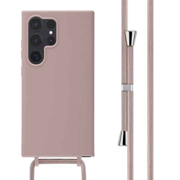 imoshion Siliconen hoesje met koord Samsung Galaxy S24 Ultra - Sand Pink