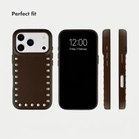Selencia Studs Back Cover with MagSafe Apple iPhone 17 Pro - Cacao Crush