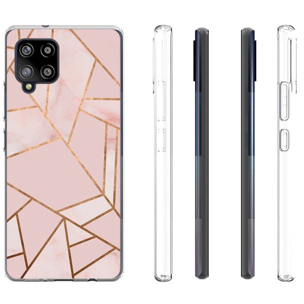 imoshion Design hoesje Samsung Galaxy A42 - Grafisch Koper / Roze