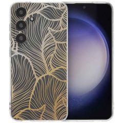 imoshion Design hoesje Samsung Galaxy S24 - Golden Leaves Transparant