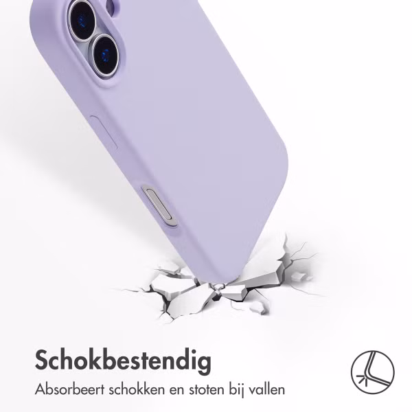 Accezz Liquid Silicone Backcover met MagSafe Apple iPhone 17 - Paars