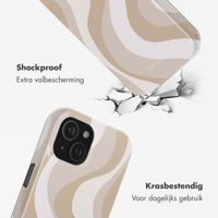 Selencia Vivid Tough Backcover met MagSafe Apple iPhone 15 - Desert Waves Beige