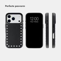 Selencia Studs Backcover met MagSafe Apple iPhone 17 Pro Max - Velvet Black