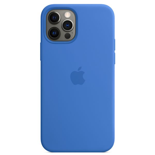 Apple Silicone Backcover MagSafe iPhone 12 (Pro) - Capri Blue