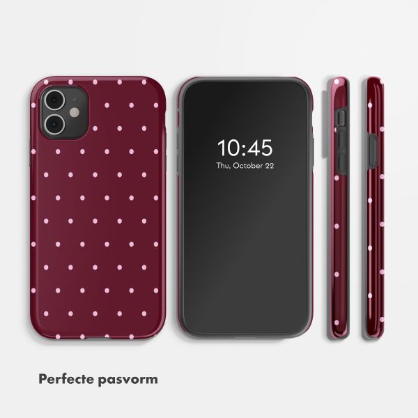 Selencia Vivid Backcover Apple iPhone 11 - Happy Dots Burgundy