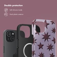 Selencia Vivid Back Cover with MagSafe Apple iPhone 15 - Stars Plum Lilac
