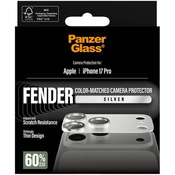 PanzerGlass Fender Camera Protector iPhone 17 Pro - Silver