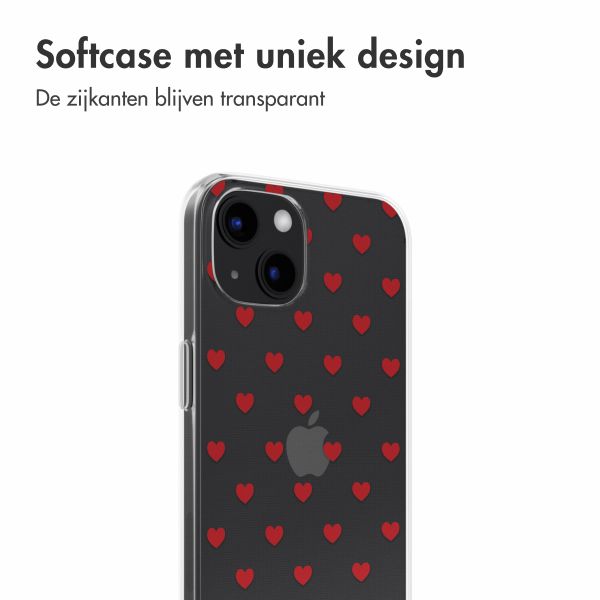 imoshion Design hoesje iPhone 13 - Red Hearts