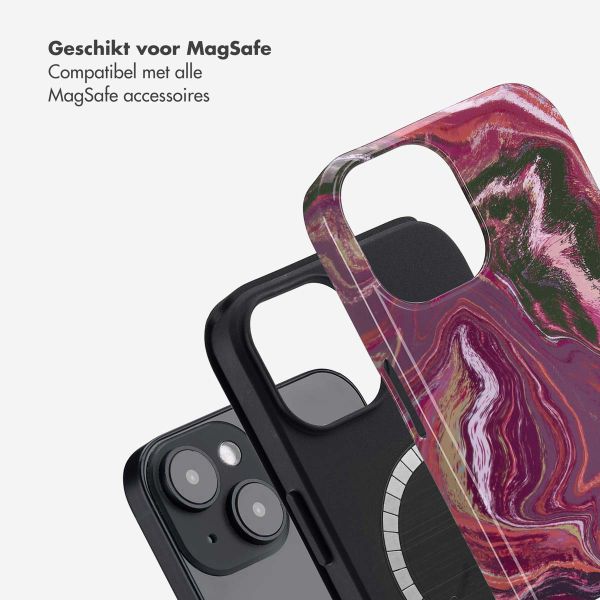 Selencia Vivid Backcover met MagSafe Apple iPhone 14 - Marble Purple