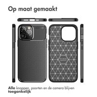 imoshion Carbon Softcase Backcover Apple iPhone 14 Pro - Zwart