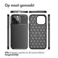 imoshion Carbon Softcase Backcover iPhone 14 Pro - Zwart